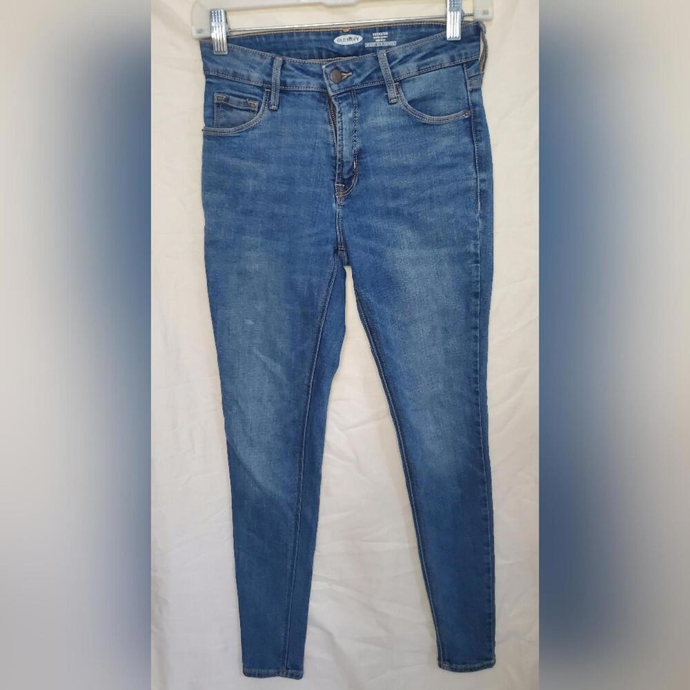 Juniors Old Navy  Blue Rockstar High Rise Super Skinny Jeans Size 0
